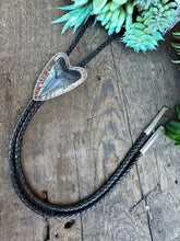 Load image into Gallery viewer, Sterling Silver And Fossilized Mako Shark Tooth Bolo Tie
