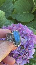 Load and play video in Gallery viewer, Luna Ring - Organic Prong Set Labradorite
